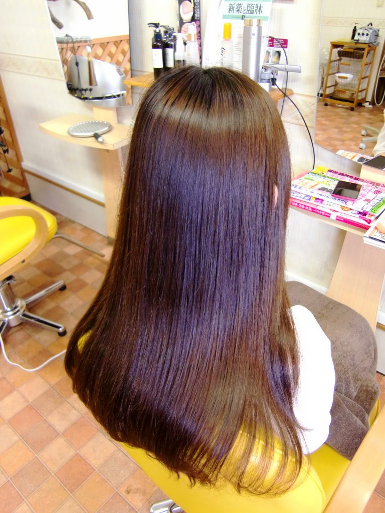 Straightening hair